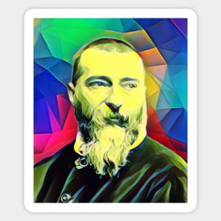 Jean-Baptiste Alphonse Karr Colourful Portrait | Jean-Baptiste Alphonse Karr Artwork 7 Sticker